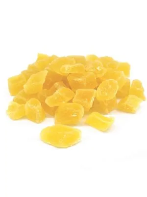 Piña cuadrados deshidratados