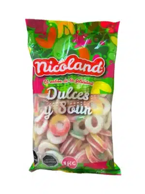 Gomitas Aros Sour y Dulces Nicoland – 1kg