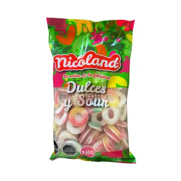 Gomitas Aros Sour y Dulces Nicoland – 1kg