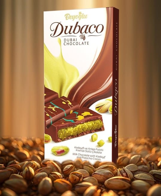 Chocolate Dubaco Dubai con Pistacho y Kadayif Crujiente 95g 3 Chocolate Dubaco Dubai con Pistacho y Kadayif Crujiente 95g - Imagen 3
